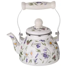 Чайник эмалированный со съемным фильтром из нжс серия Flower Story, 1.1 л – Agness