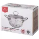 Кастрюля эмалированная со стеклянной крышкой серия Flower Story, 1.5 л диа. 16 см - Agness