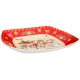 Блюдо Тройка квадратное 25x4,2 см красное – Lefard