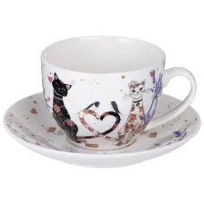 Чайная пара Лавандовые коты 275 мл – Lefard