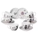 Фарфоровый чайный набор на 6 персон, 12 предметов, Лавандовые коты, 275 мл – Lefard