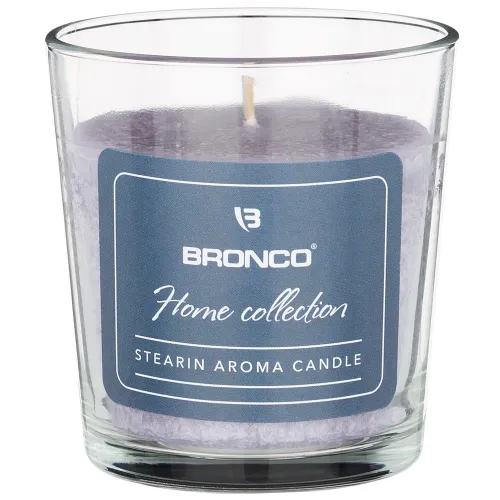 Свеча в стакане стеариновая ароматизированная лавандовая 7,8*8,5 см - Bronco