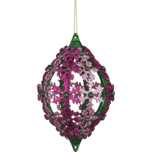 Декоративное украшение зелено/персик/розовый 7*4 см высота=11 см