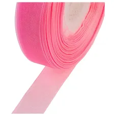 Лента атласная, розовая, ширина=0.7 см длина=227,5 м. (5боб*45,5м)