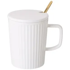 Кружка Herbal с крышкой и металлической ложкой 350 мл – Lefard