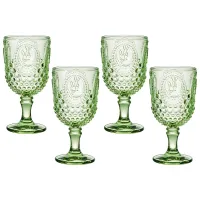 Набор бокалов для вина Sunday Green 4 шт/280 мл - Lefard