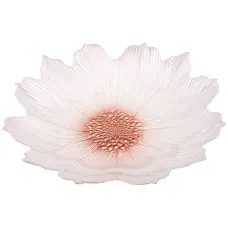 Блюдо белый цветок 30 см - АКСАМ