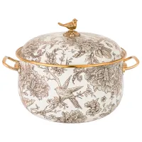 Кастрюля эмалированная с крышкой 3,8 л, диа. 20 см подходит для индукцион. пл – Lefard