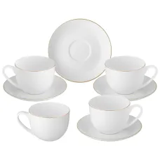 Фарфоровый чайный набор на 4 персоны, 8 предметов Chic, 330 мл – Lefard