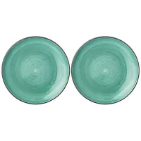Набор тарелок закусочных Nature 2 штуки 23 см мятный – Bronco