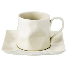 Фарфоровый чайный набор на 1 персону 2 предмета раффл милк 250 мл - Lefard