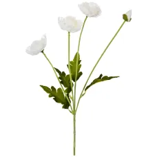 Цветок искусственный мак белый высота=60 см - Lefard