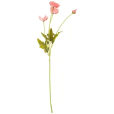 Цветок искусственный мак розовый 60 см - Lefard