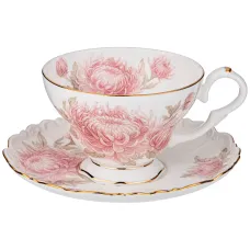 Фарфоровый чайный набор на 1 персону, 2 предмета, Астра, 300 мл – Lefard