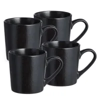 Набор кружек Choice Black 400 мл 4 штуки - Bronco