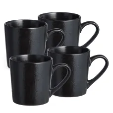 Набор кружек Choice Black 400 мл 4 штуки - Bronco