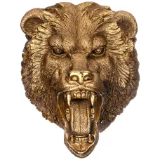 Панно голова медведя н-44см,l-30см цвет: бронза с позолотой