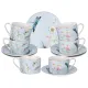 Фарфоровый чайный набор на 6 персон, 12 предметов, Блоссом, 250 мл – Lefard