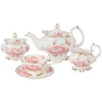 Фарфоровый чайный сервиз на 6 персон, 15 предметов, Астра 800/200/350/250 мл - Lefard