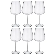 Набор бокалов для вина из 6 шт. amundsen/ardea высота=24,5 см 670 мл - Crystal Bohemia