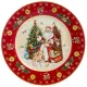 Тарелка закусочная Дед Мороз 20,5 см красная – Lefard