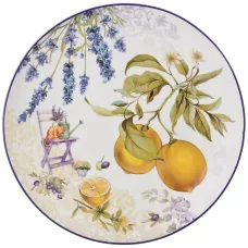 Набор тарелок обеденных прованс лимоны 2 предмета 25.5 см