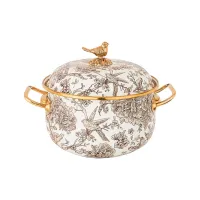 Кастрюля эмалированная с крышкой, серия Royal Garden 2.1 л диа. 16 см подходит для индукционных плит – Agness