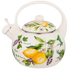 Чайник эмалированный со свистком, серия Секретные ингредиенты, 2.2 л, индукционное дно – Agness