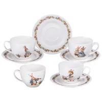 Фарфоровый чайный набор на 4 персоны, 8 пр. Rabbits Family, 250 мл – Lefard