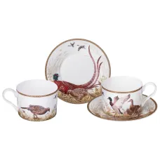 Фарфоровый чайный набор на 2 персоны, 4 предмета, Охота, 300 мл – Lefard