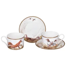 Фарфоровый чайный набор на 2 персоны, 4 предмета, Охота, 300 мл – Lefard