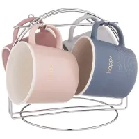 Фарфоровая кружка Modern Lines 340 мл, 4 штуки – Lefard