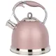 Чайник со свистком 3 л c индукционным капсульным дном цвет: розовый - Agness