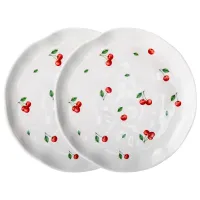 Набор тарелок закусочных Cherry 2 штуки 21*21,5*2,5 см - Lefard