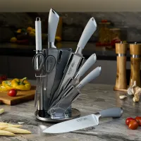 Набор ножей НЖС на пластиковой вращающейся подставке 8 предметов – Agness