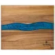Доска разделочная, 30*25*1,8 см, акация со вставкой из эпоксидной смолы - Agness
