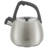 Чайник со свистком 2.5 л, термоаккумулирующее дно, 304 сталь - Agness