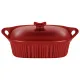 Форма для запекания с крышкой Reactive Red 33*23*9,5/13 см 2 л - Agness