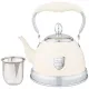 Чайник с фильтром 1.2 л с индукционным капсульным дном и складывающейся ручкой цвет: кремовый – Agness