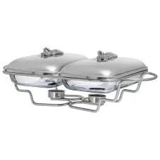 Мармит двойной серия Harmony со стеклянными формами для запекания, 1.6 л/1.6 л