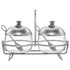 Емкость для хранения двойная серия Harmony 320 мл/320 мл с ложками