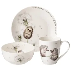 Набор для завтрака Лови счастье, 3 предмета: кружка 370 мл, салатник, тарелка 20,5 см - Lefard