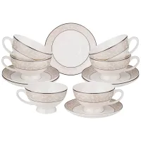 Фарфоровый чайный набор на 6 персон, 12 предметов, 5 O'clock, 250 мл – Lefard