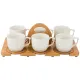 Фарфоровый чайный набор на 6 персон 12 предметов 300 мл на подставке - Lefard