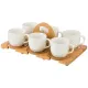 Фарфоровый чайный набор на 6 персон, 12 предметов, 300 мл на подставке – Lefard