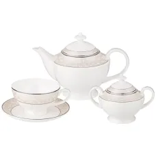 Фарфоровый чайный сервиз на 6 персон, 14 предметов, 5 Oclock, 1200/250/300 мл – Lefard