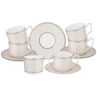 Фарфоровый чайный набор на 6 персон, 12 предметов, Infinity, 250 мл – Lefard