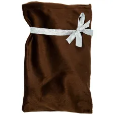 Набор мешочков подарочных из 3 штук сувенир 17х25 см 100% пэ, плюш коричневый - SANTALINO