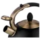 Чайник со свистком, серия черное золото, 3 л термоаккумулирующее дно, индукция - Agness