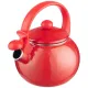 Чайник эмалированный со свистоком с эффектом металлик серия deluxe цвет: красный 2.2 л 14х22 см - Agness